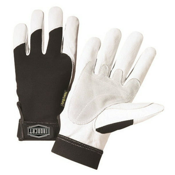 1 Pair White Large West Chester IRONCAT 9075 Grain Buffalo Leather Utility Gloves